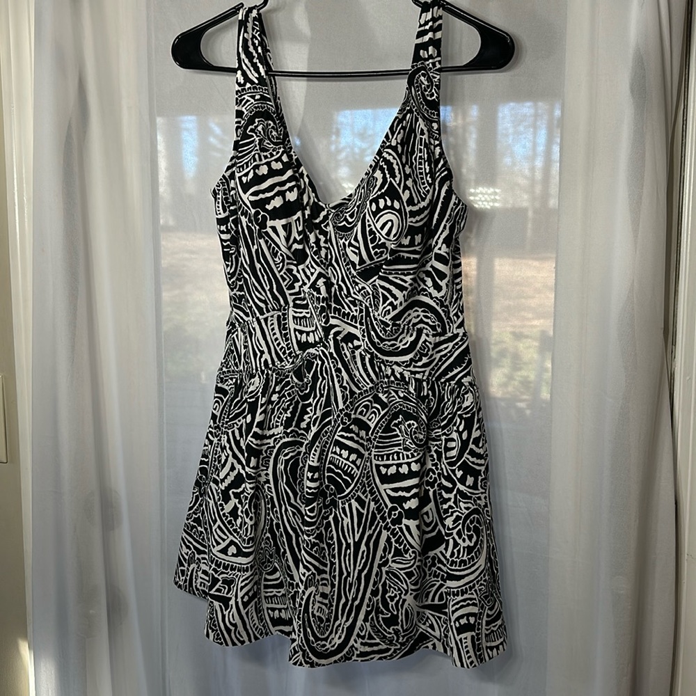 AZUL black and white tankini swim dress 18W